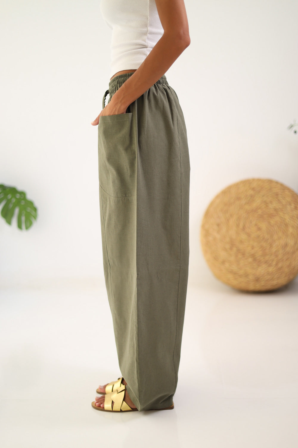 Ballon Pocket Pants - Olive