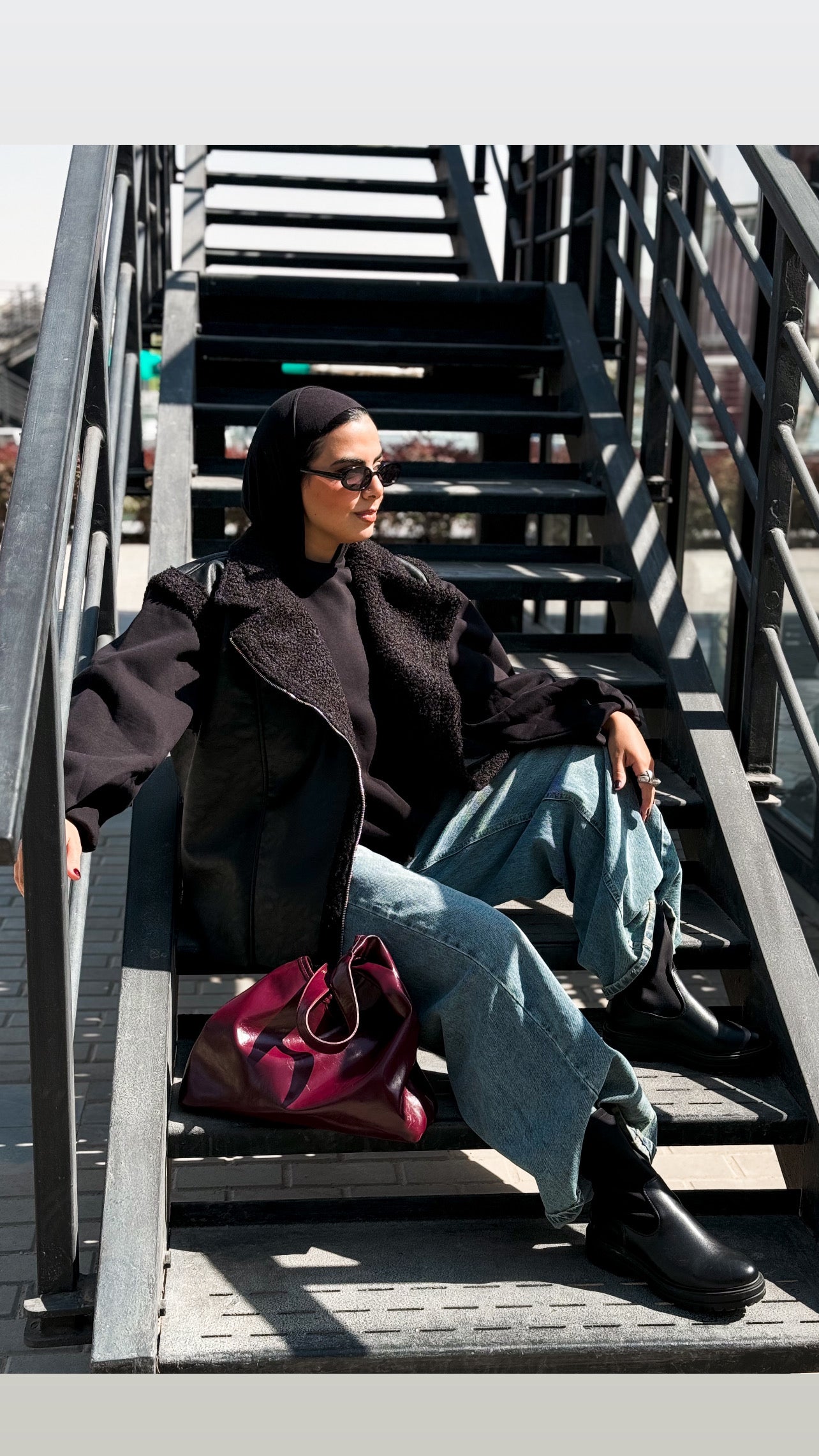Leather FUR Vest BlackXBlack