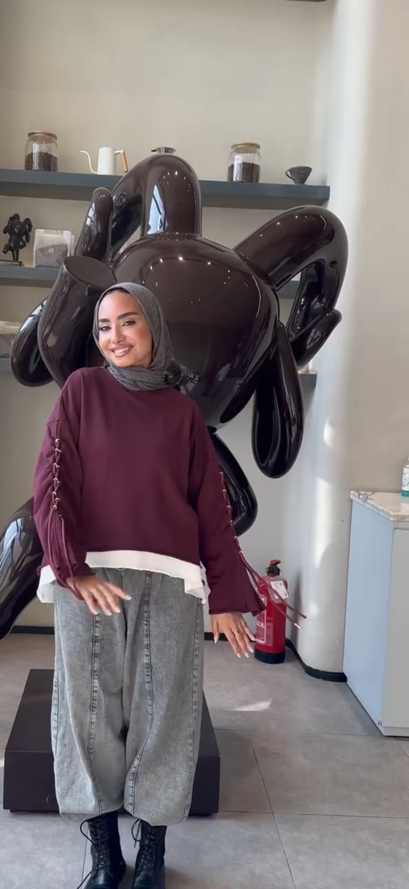 Rope Sweatshirt - Burgandy