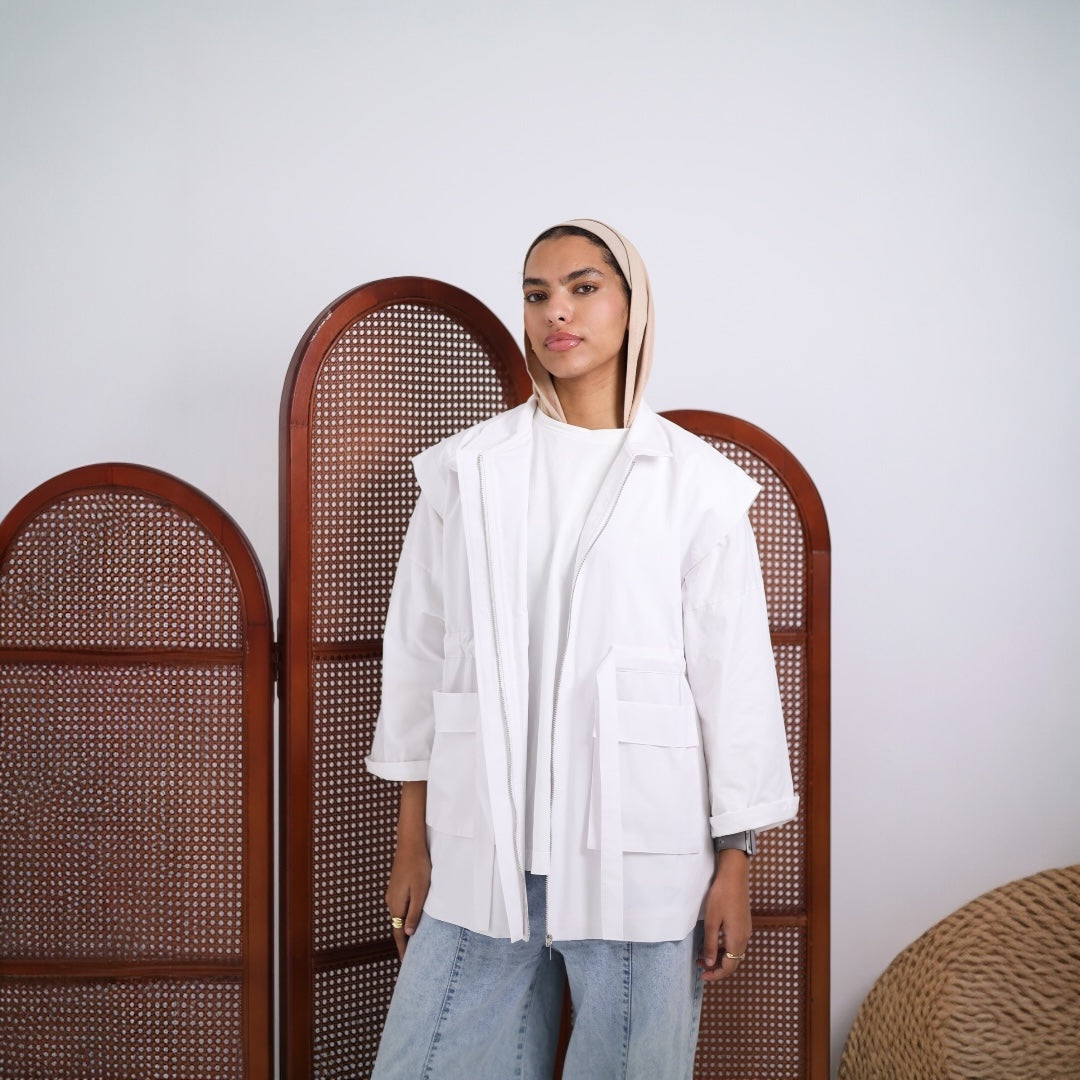 Pocket Vest - White