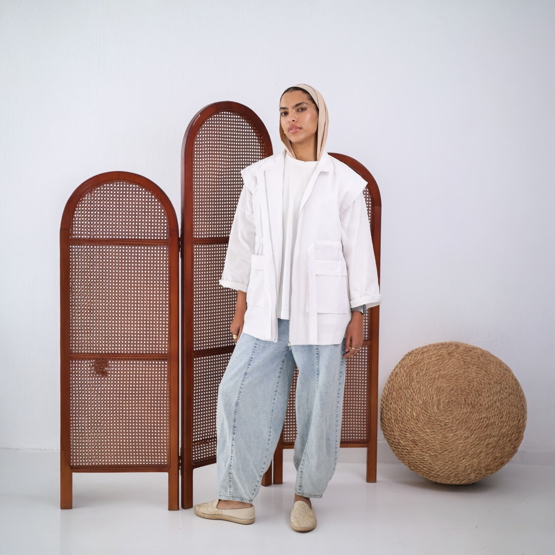 Pocket Vest - White