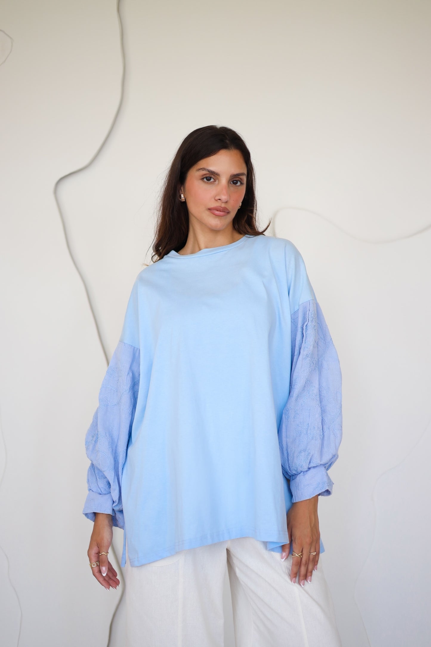 Guper Sleeves Shirt - BABY BLUE