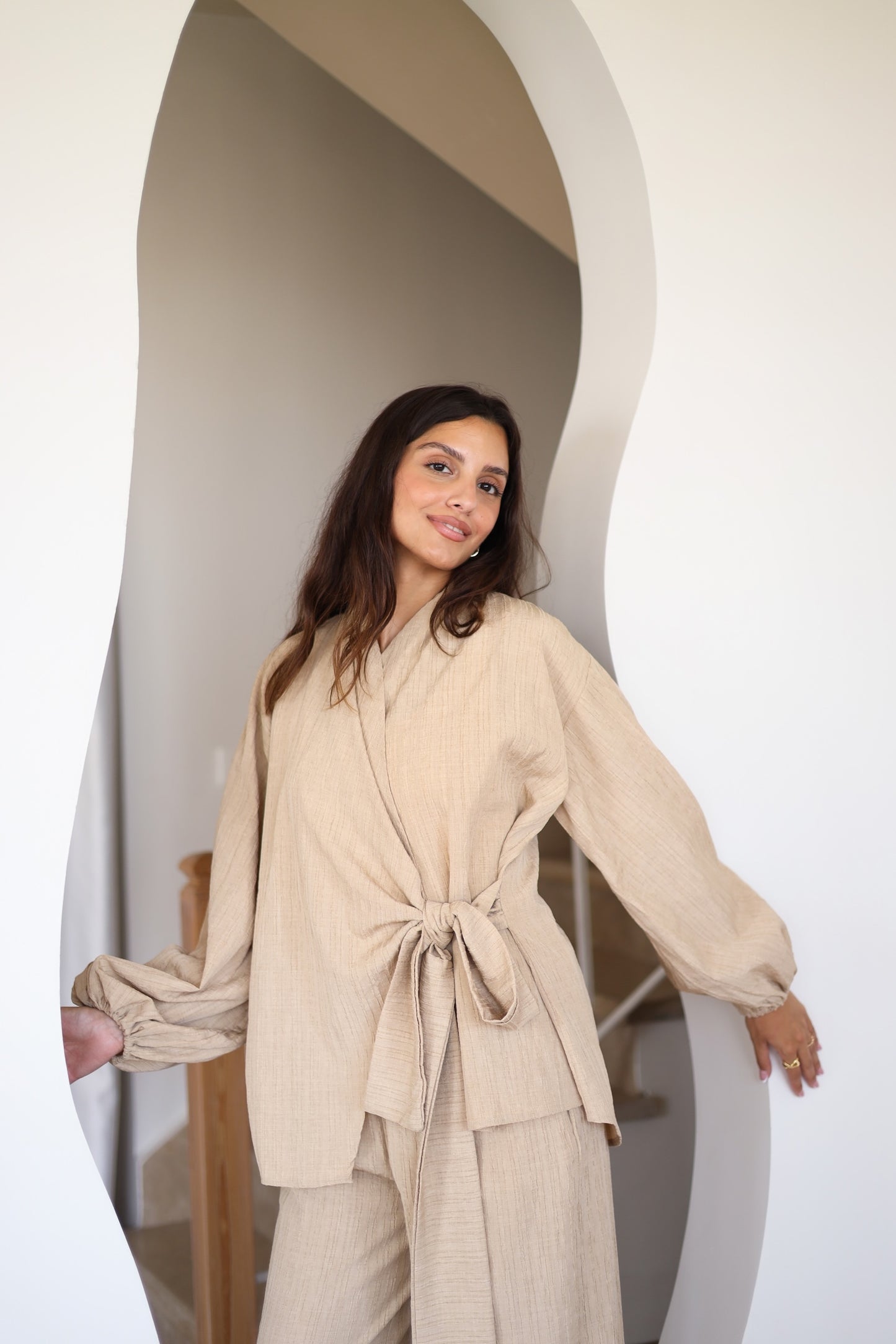 Crinkle Set -BEIGE