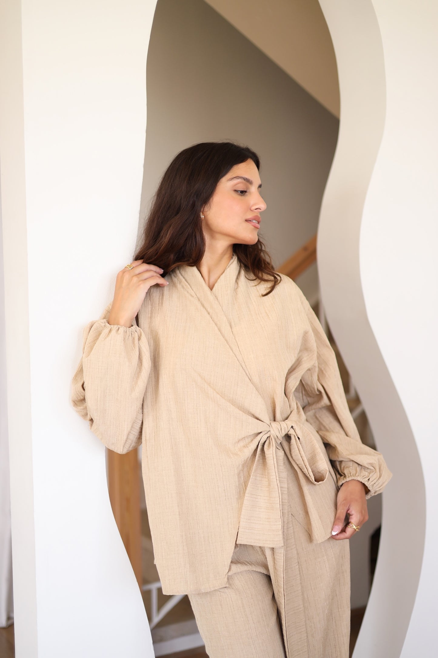 Crinkle Set -BEIGE