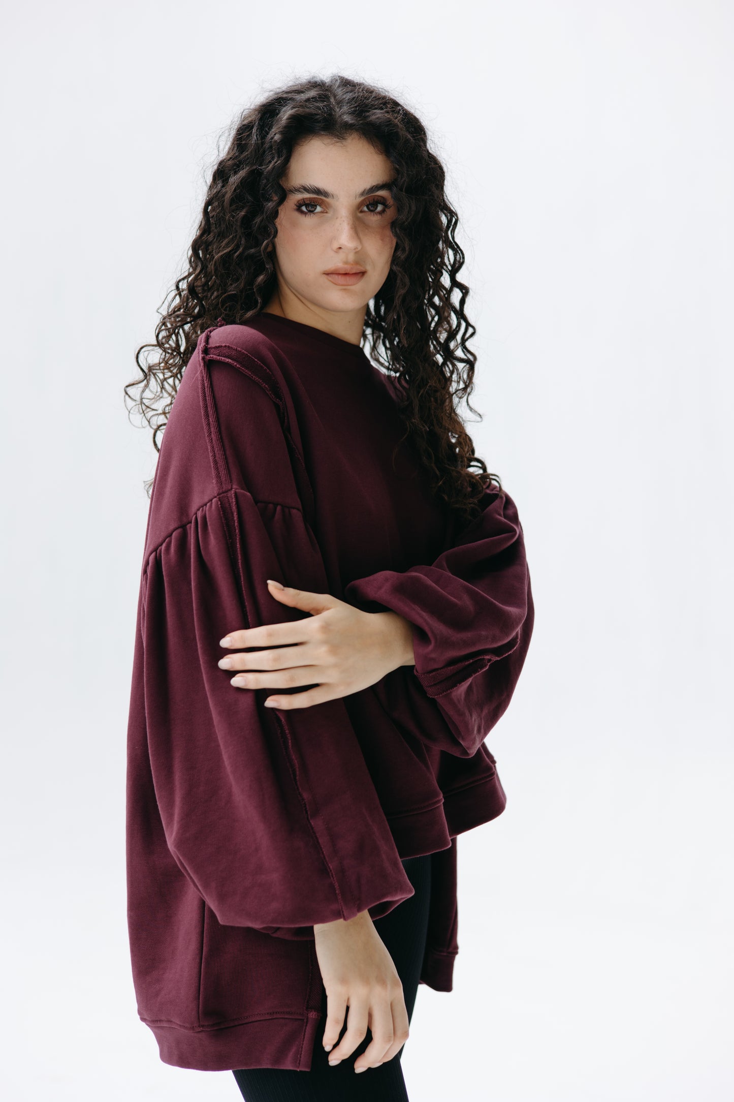 Puffy Sweatshirt - Burgandy