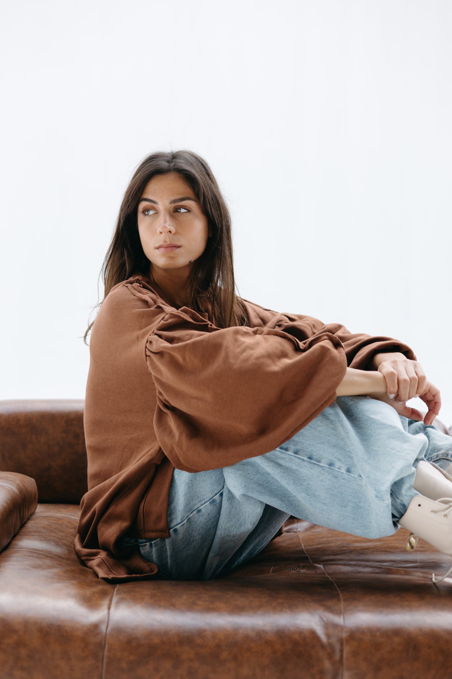 Puffy Sweatshirt - Brown