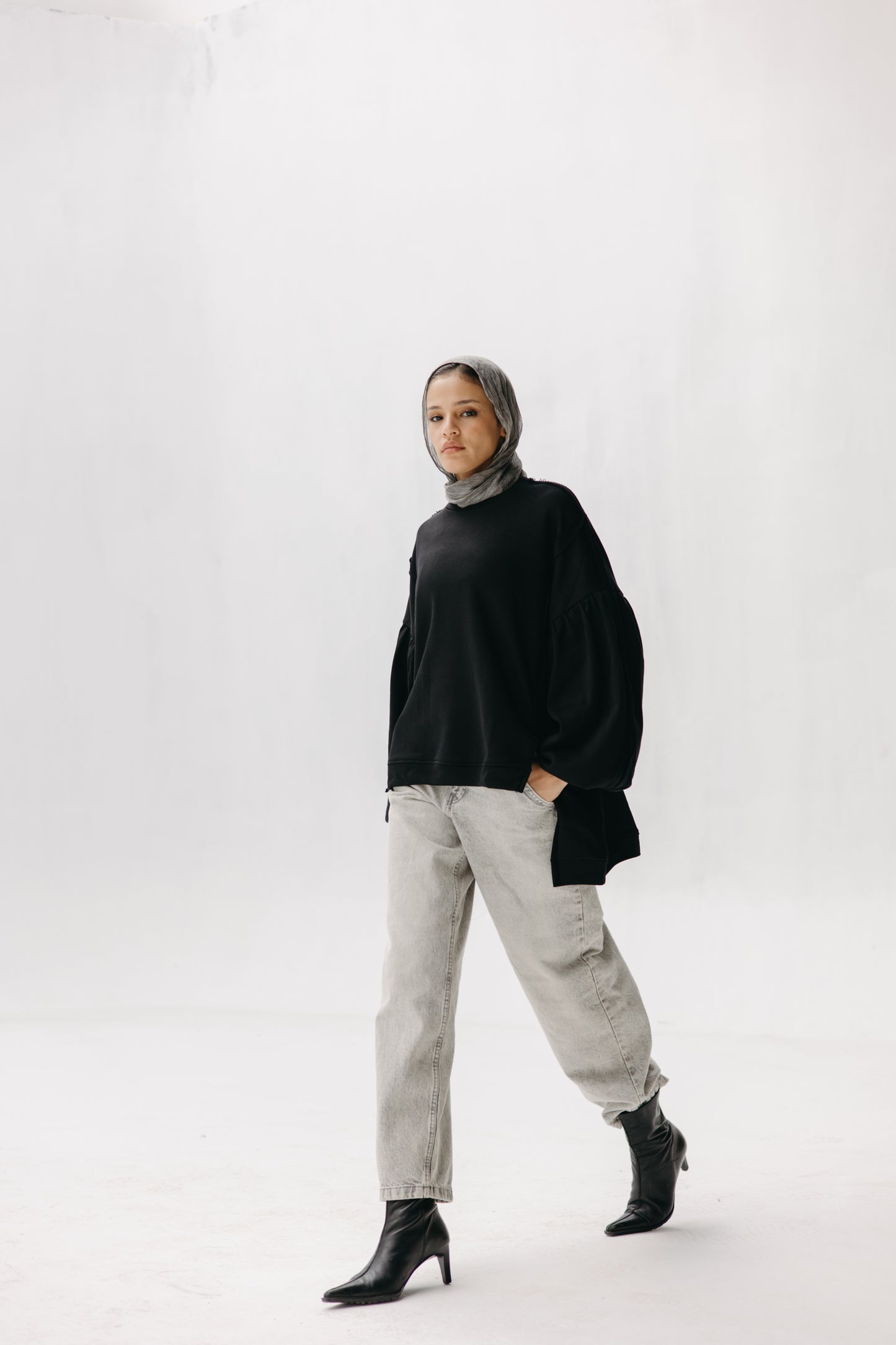 Puffy Sweatshirt - Black