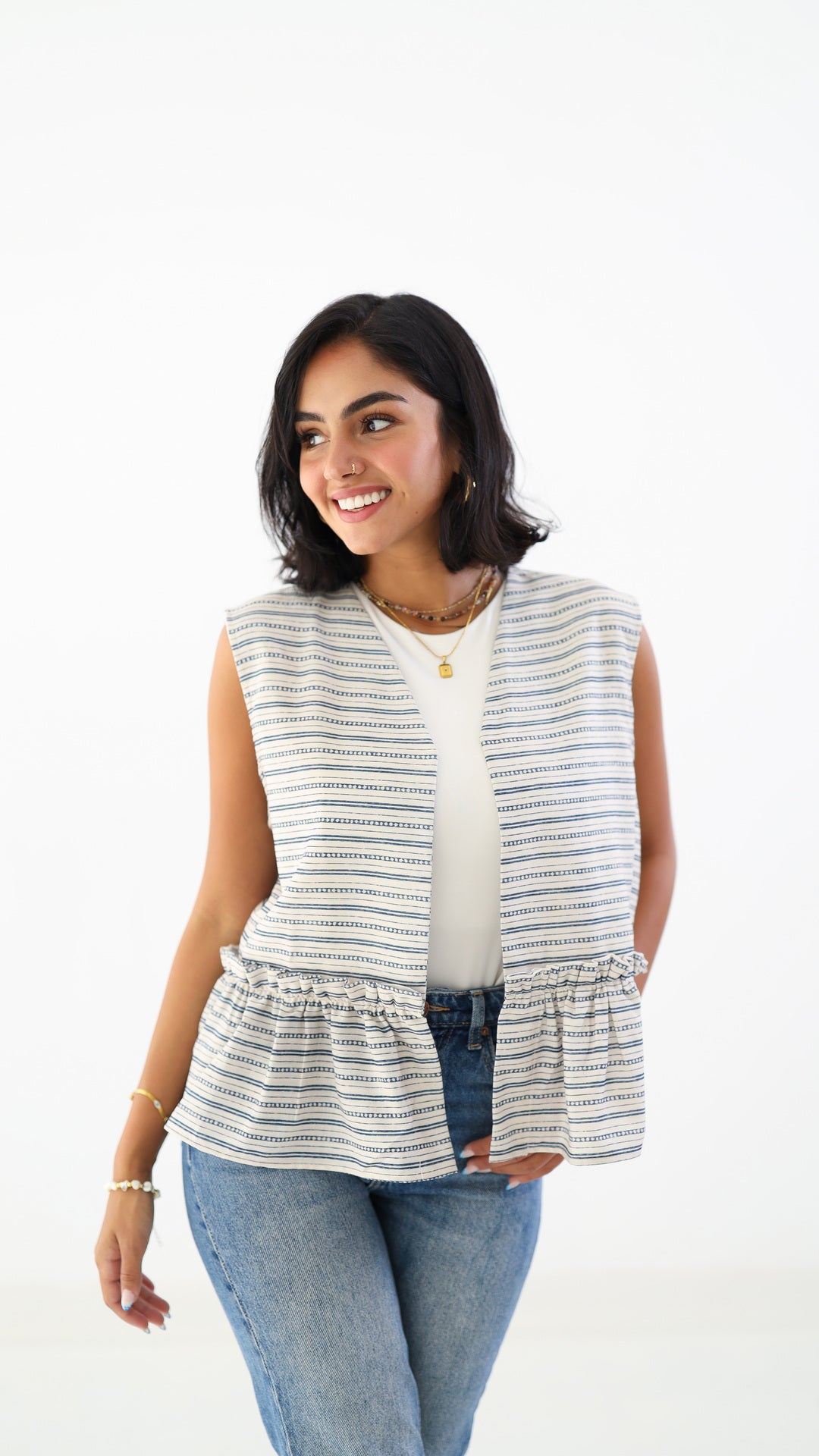 Lines Vest - Blue