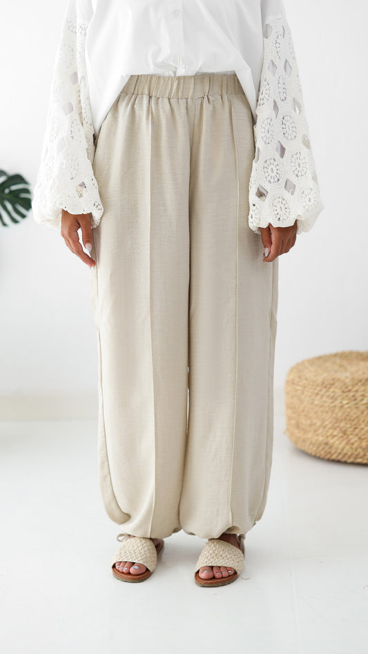 Linen Pants - beige