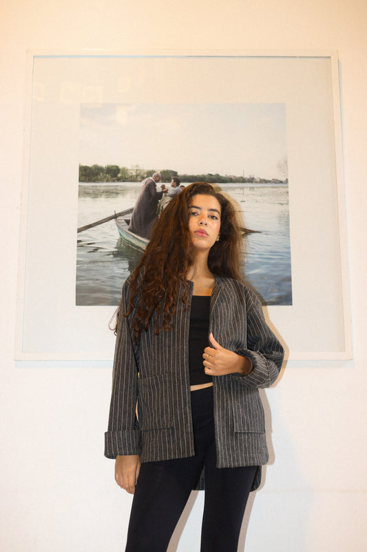 Pocket Lined Jacket - BLACK