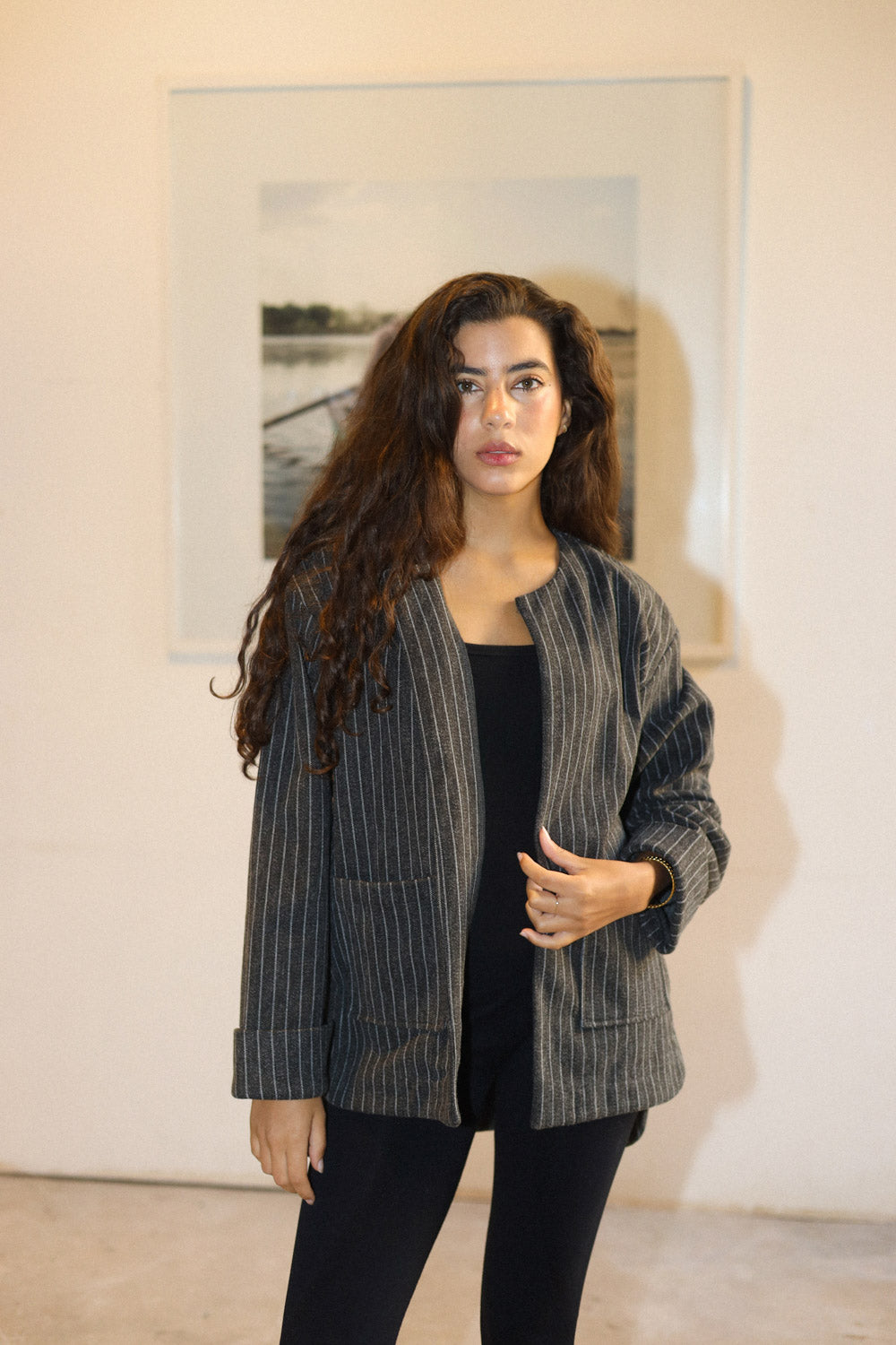 Pocket Lined Jacket - BLACK