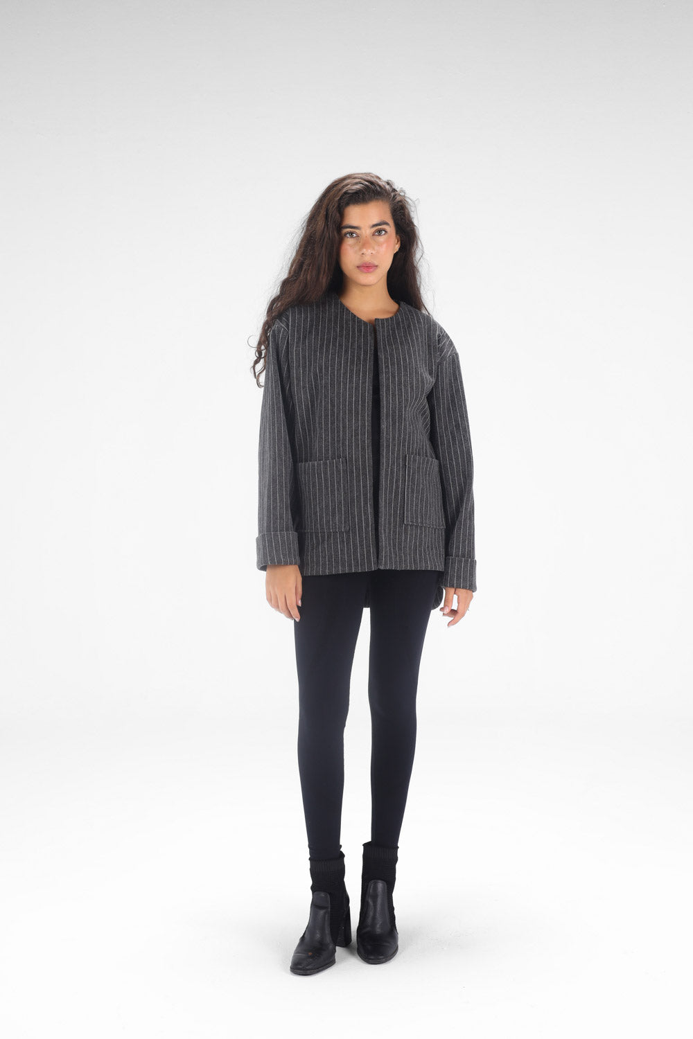 Pocket Lined Jacket - BLACK