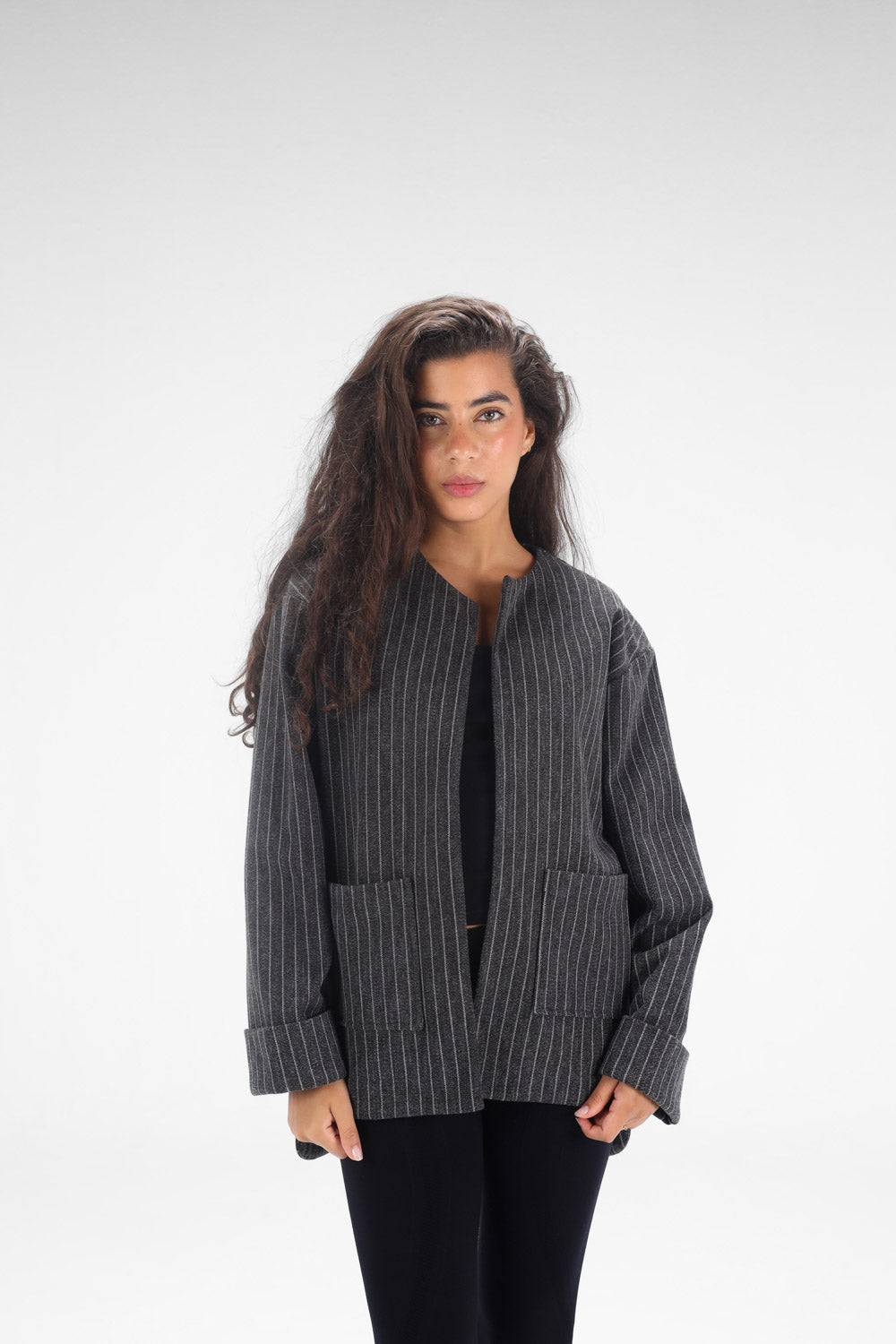 Pocket Lined Jacket - BLACK