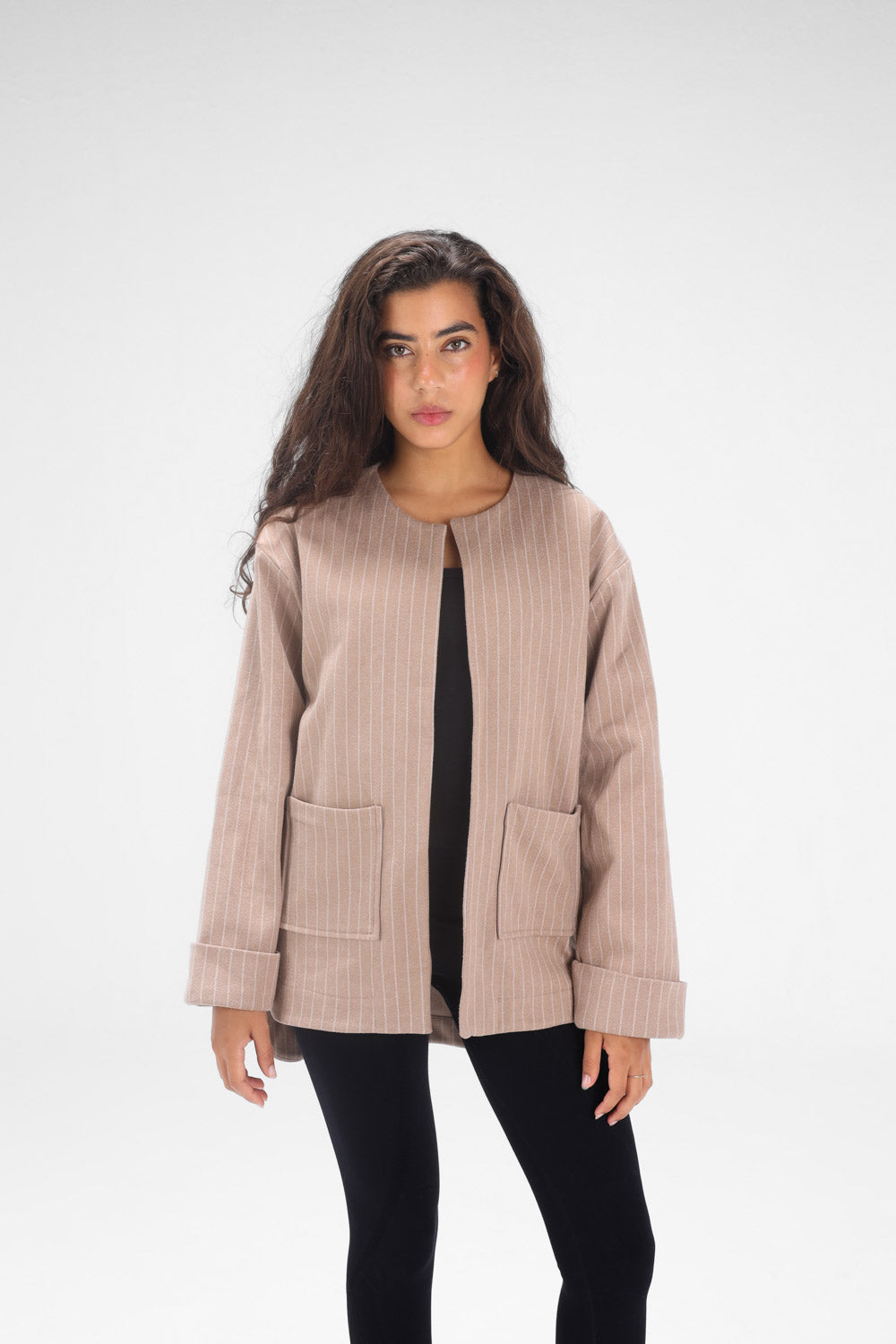 Pocket Lined Jacket - BEIGE