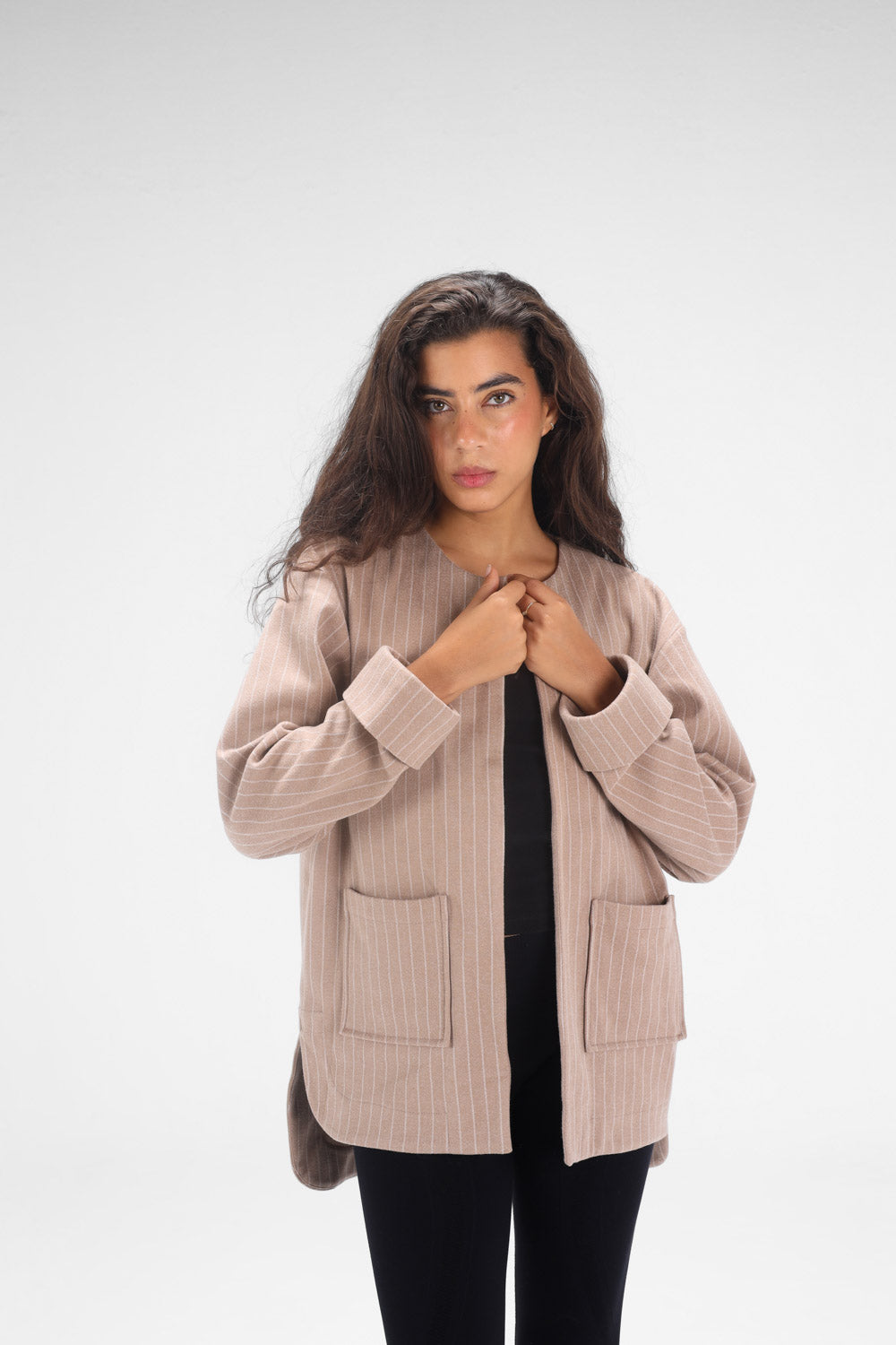 Pocket Lined Jacket - BEIGE