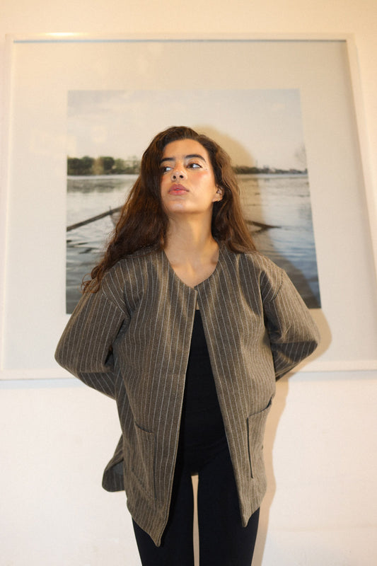 Pocket Lined Jacket - DARK OLIVE