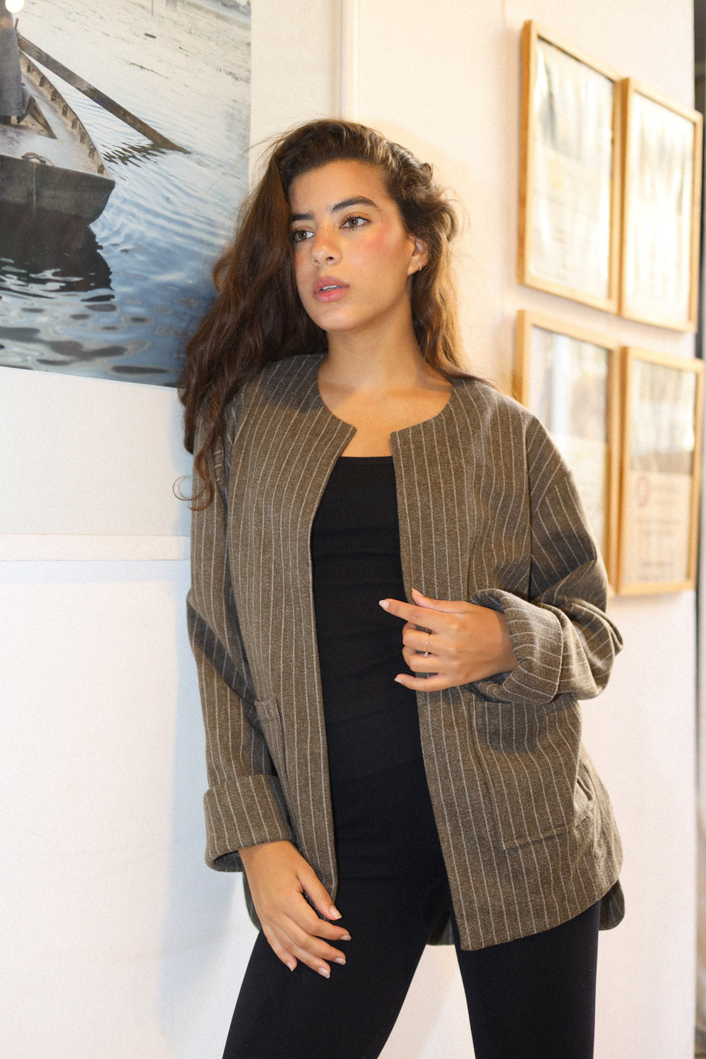 Pocket Lined Jacket - DARK OLIVE