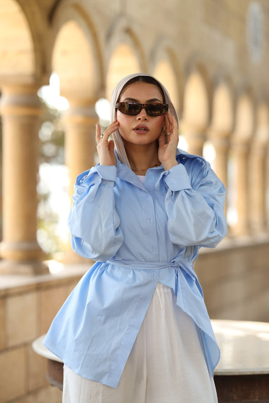 Poplin Chemise - baby Blue