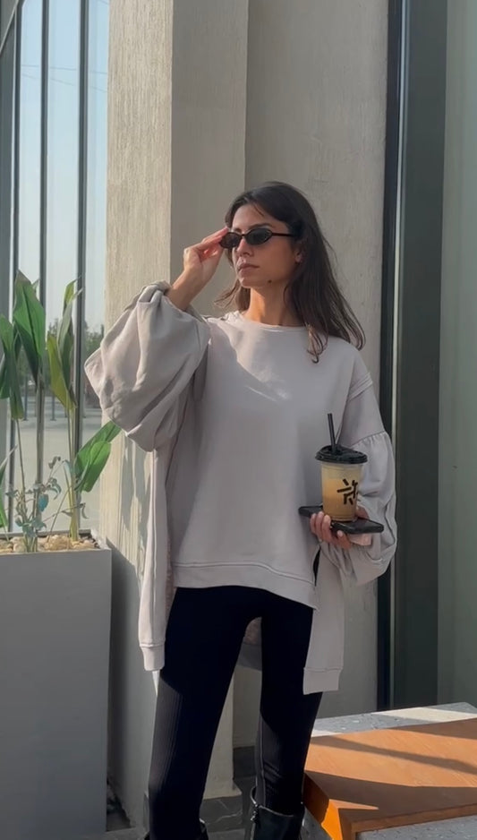 Puffy Sweatshirt - Greige