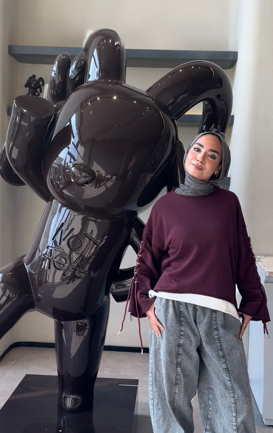 Rope Sweatshirt - Burgandy