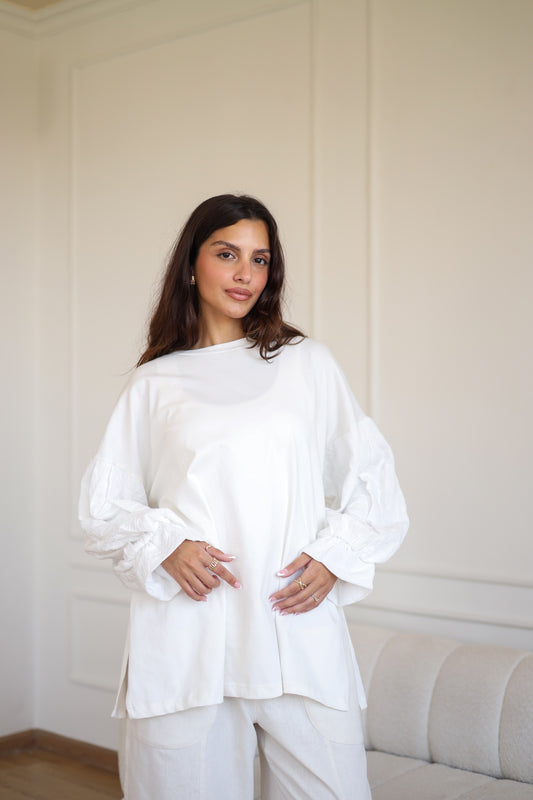 Guper Sleeves Shirt - WHITE