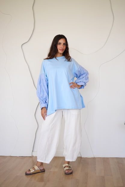 Guper Sleeves Shirt - BABY BLUE