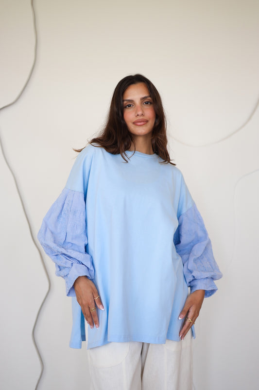 Guper Sleeves Shirt - BABY BLUE
