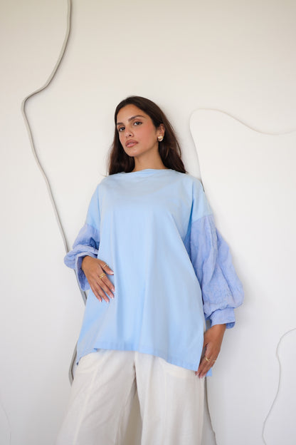 Guper Sleeves Shirt - BABY BLUE