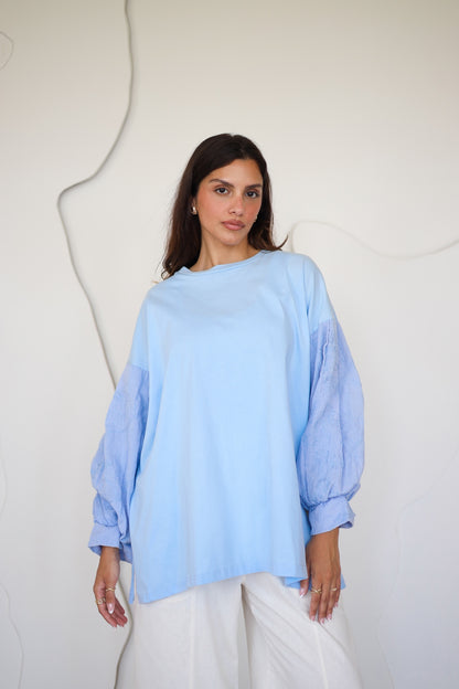 Guper Sleeves Shirt - BABY BLUE