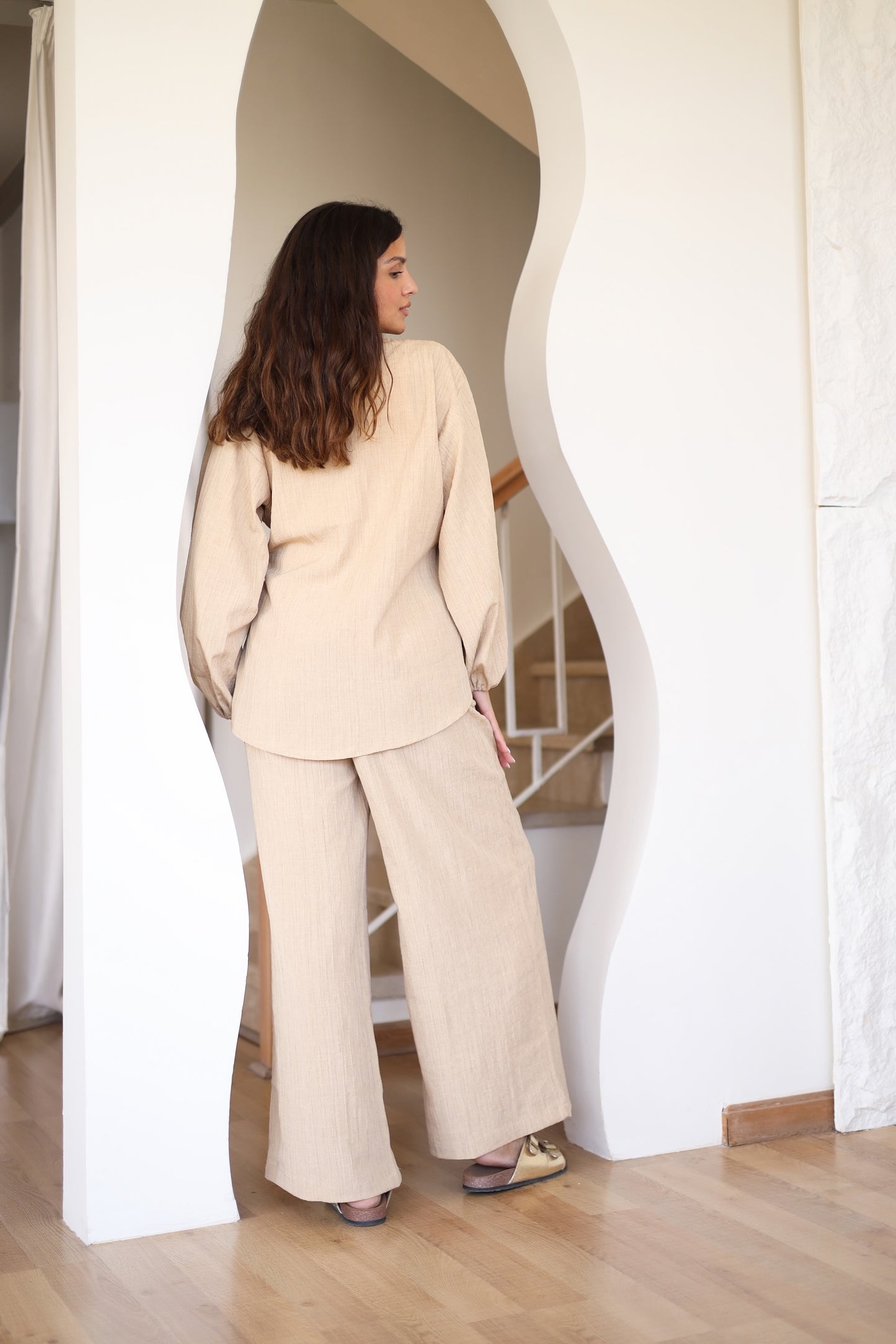 Crinkle Set -BEIGE