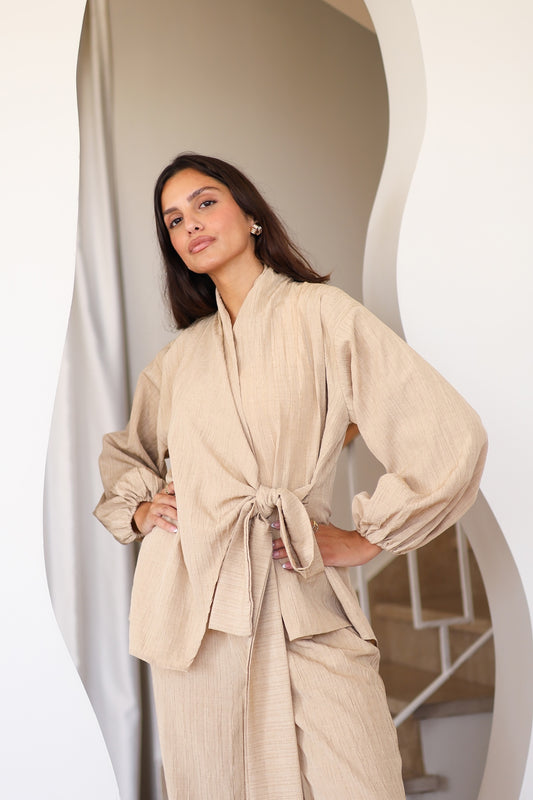 Crinkle Set -BEIGE