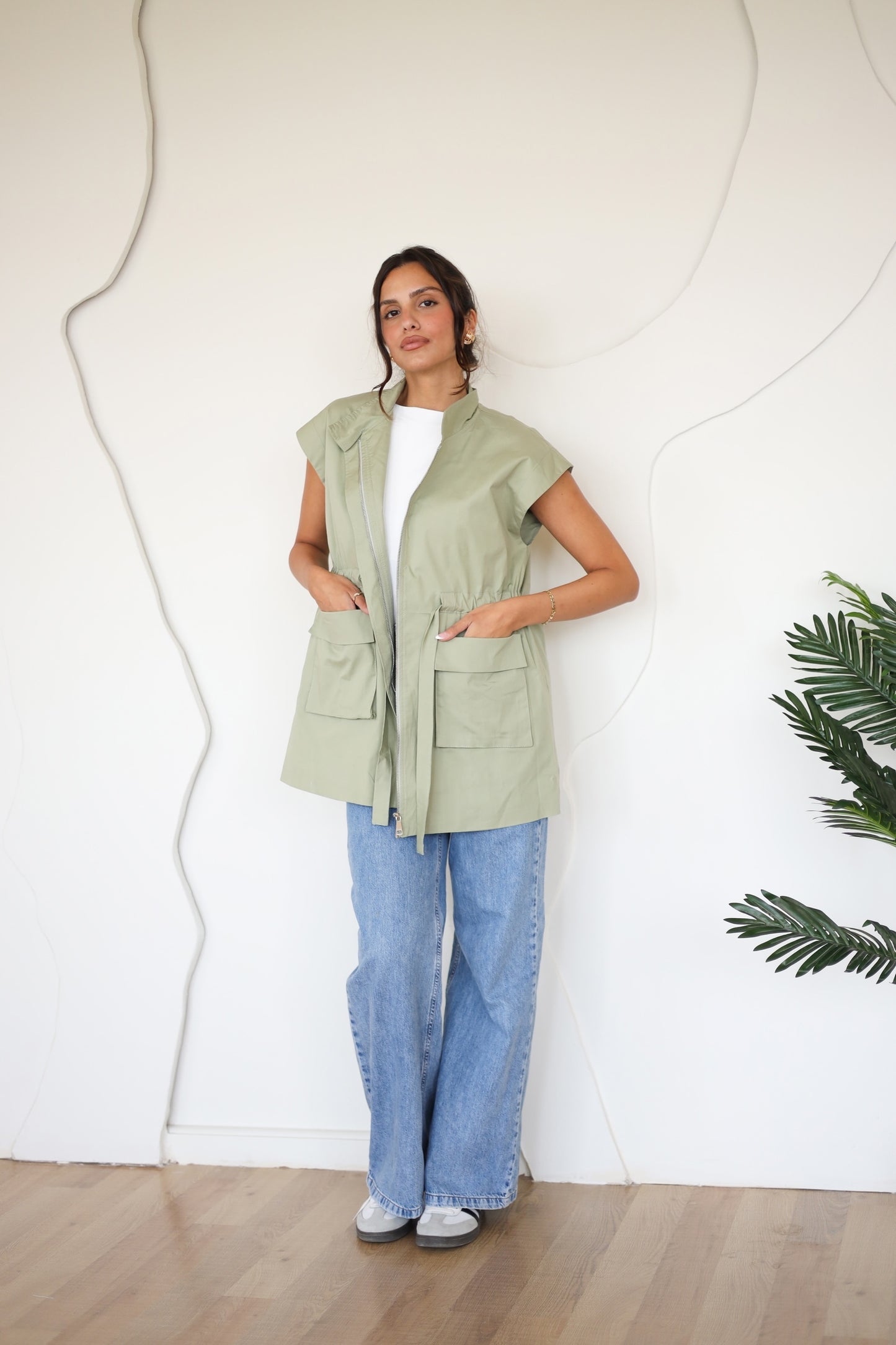 Pocket Vest - OLIVE