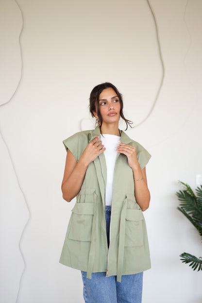Pocket Vest - OLIVE