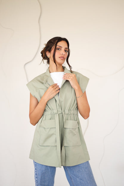 Pocket Vest - OLIVE