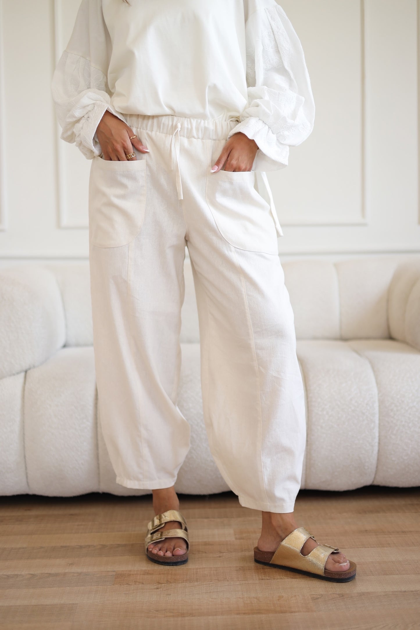 Ballon Pocket Pants - Light Beige