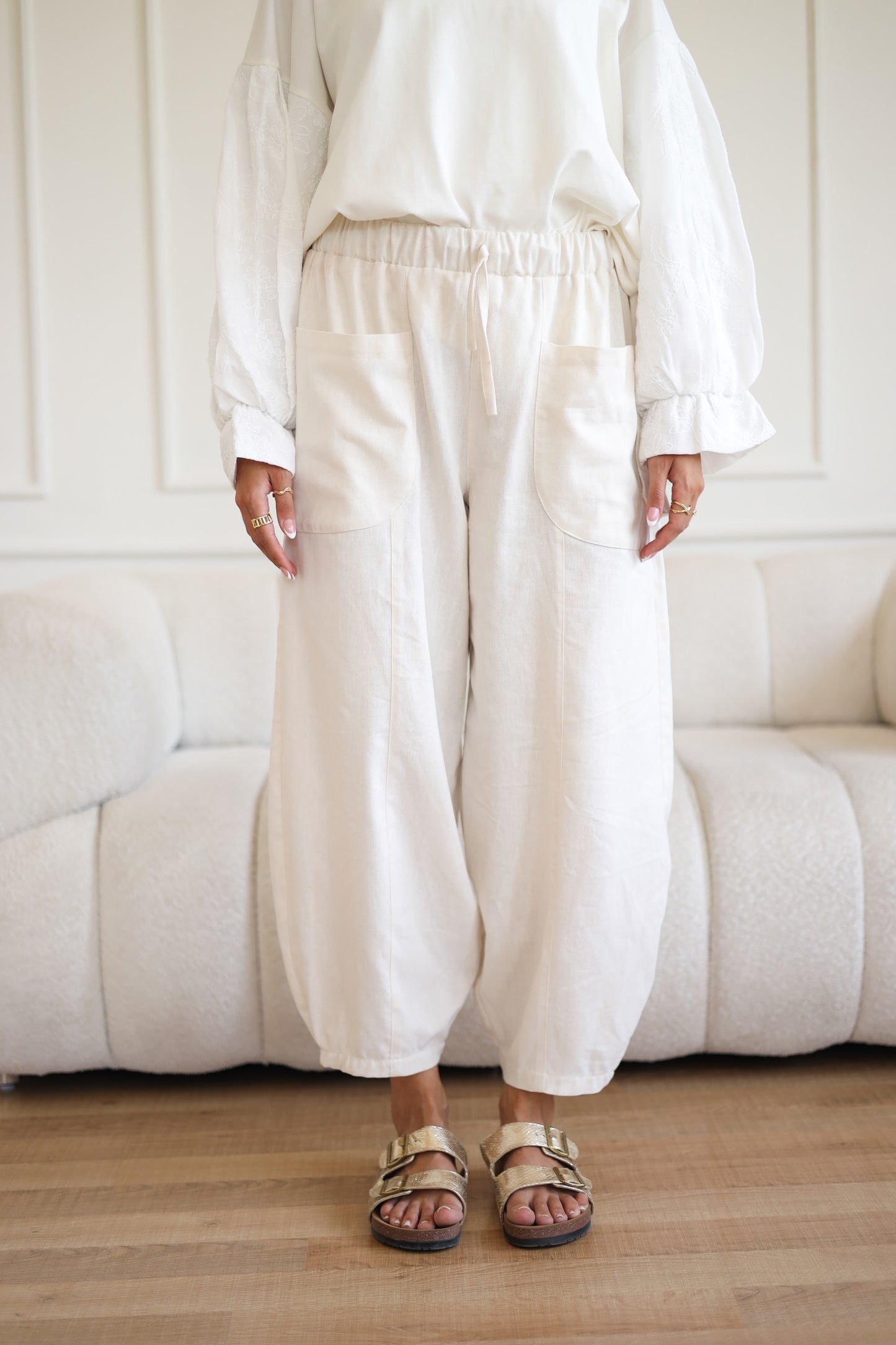 Ballon Pocket Pants - Light Beige