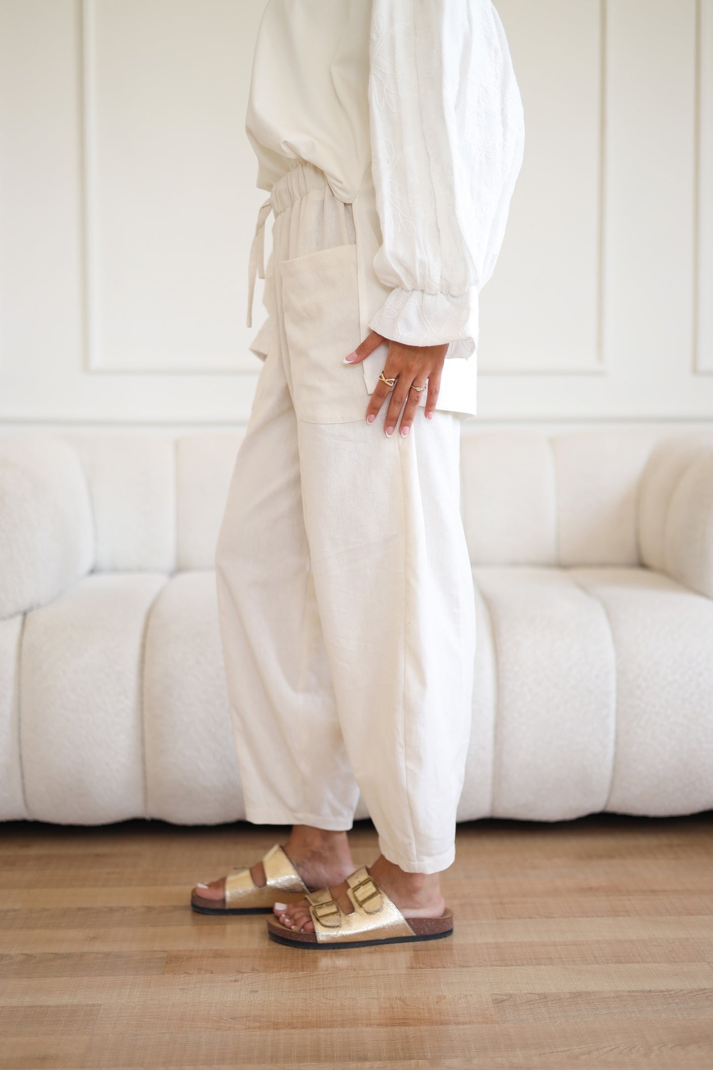 Ballon Pocket Pants - Light Beige