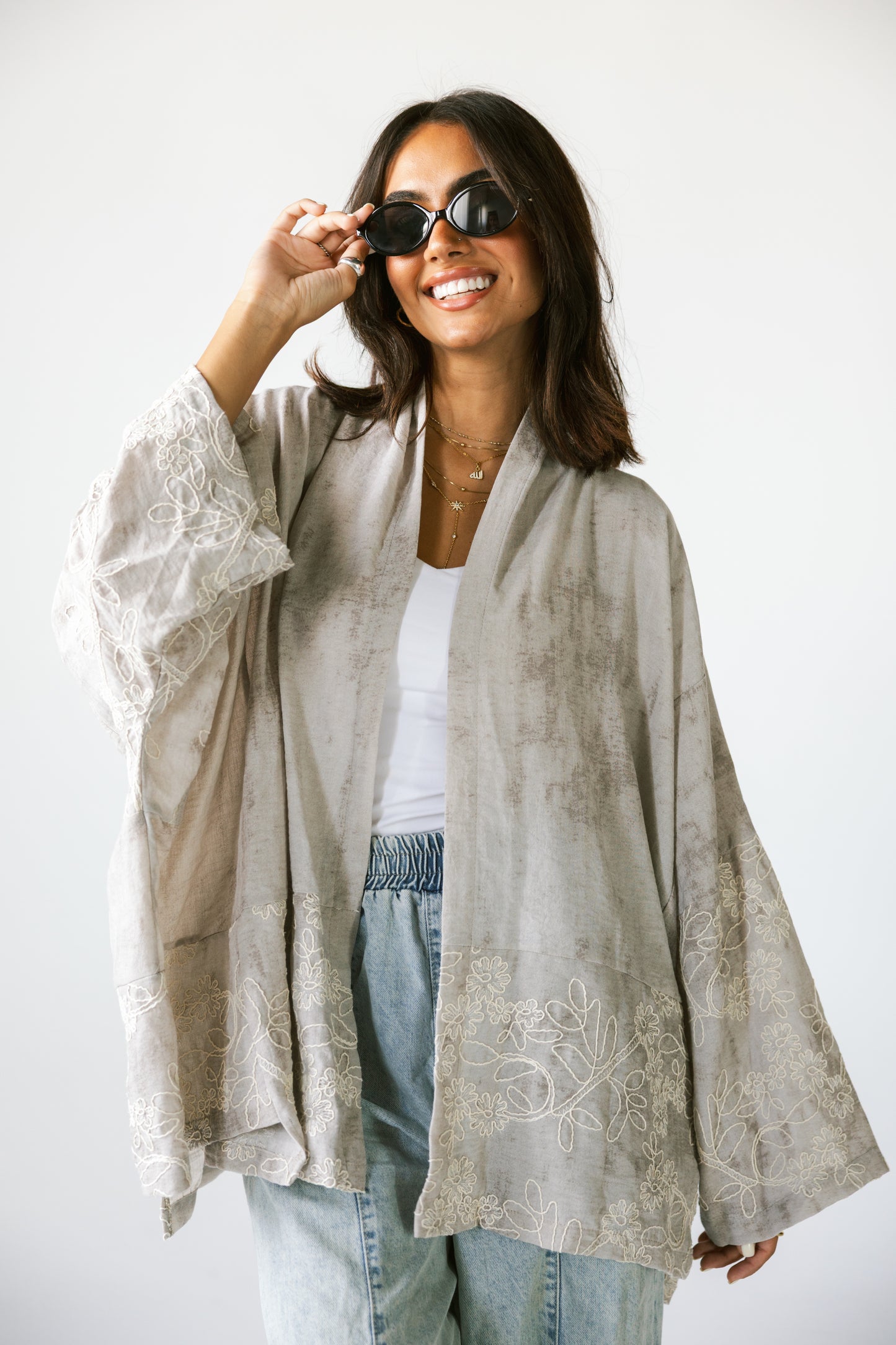 Boho Kimono - GREIGE