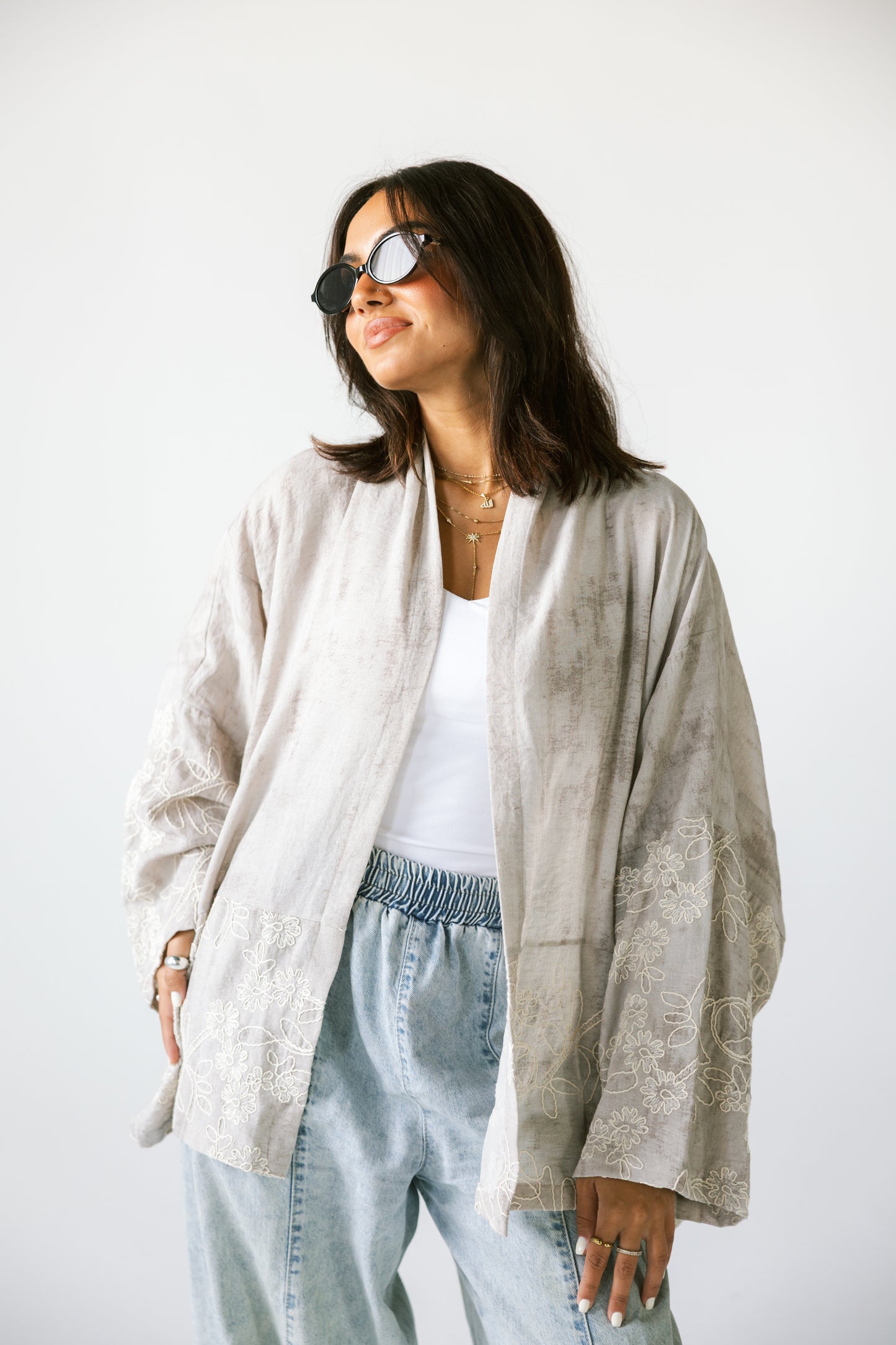 Boho Kimono - GREIGE