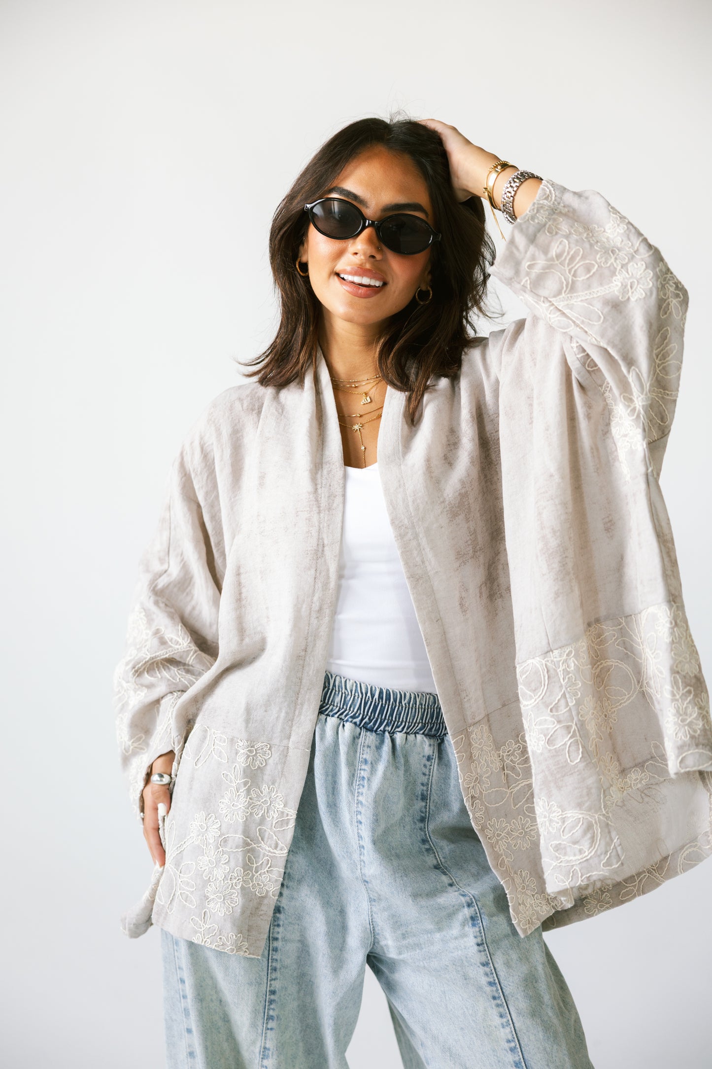 Boho Kimono - GREIGE