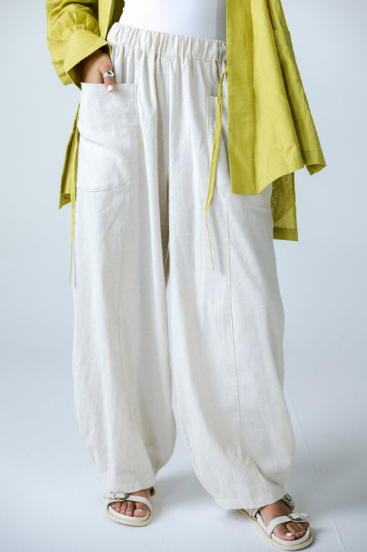 Ballon Pocket Pants - Light Beige