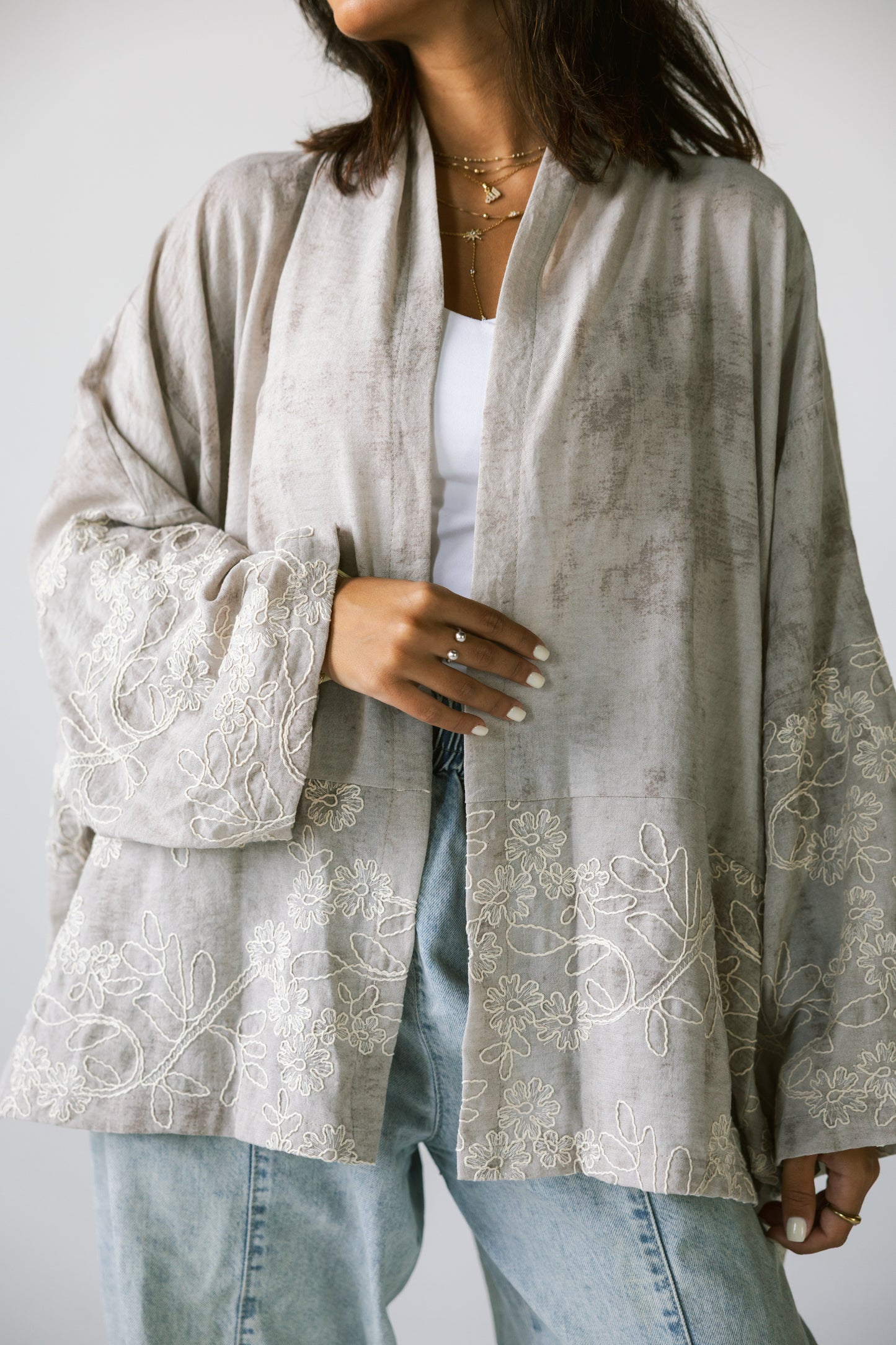 Boho Kimono - GREIGE