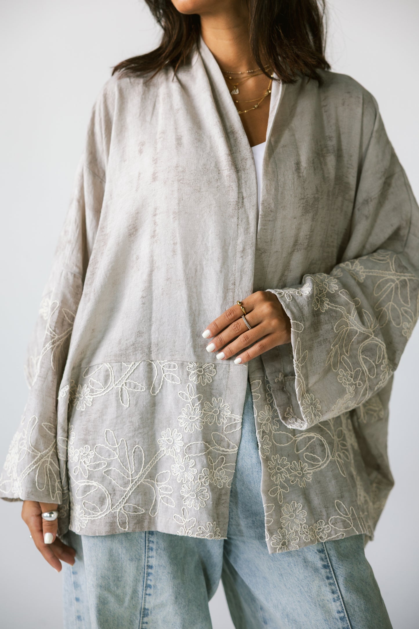 Boho Kimono - GREIGE