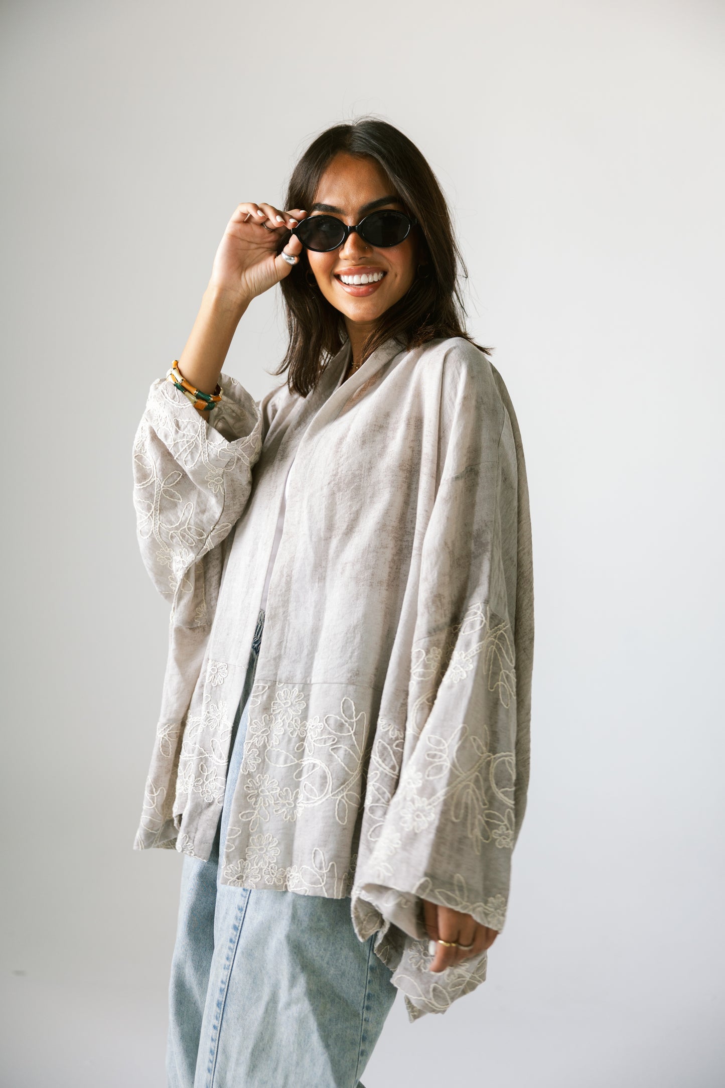 Boho Kimono - GREIGE