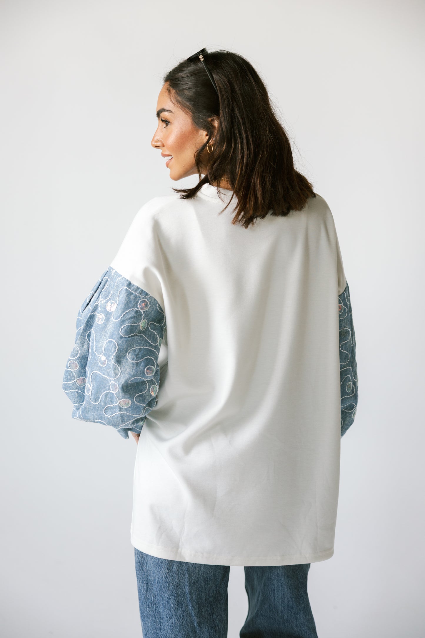 Denim Sleeves Shirt - OFFWHITE