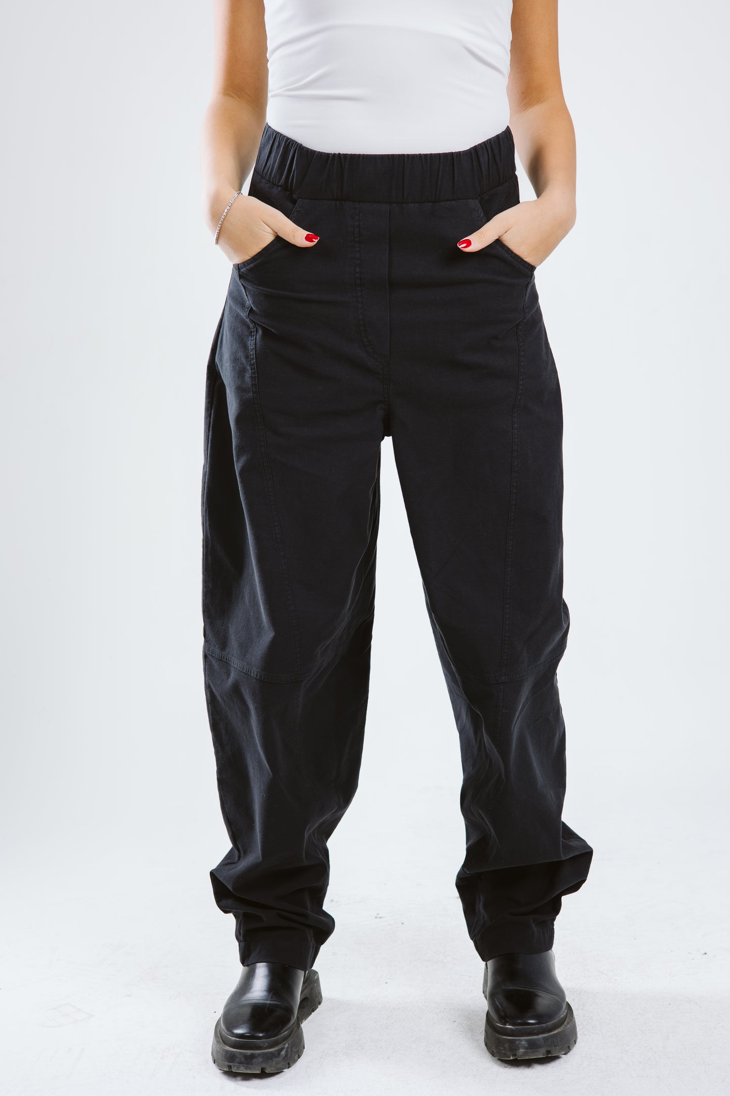 Autumn momfit PANTS - Black