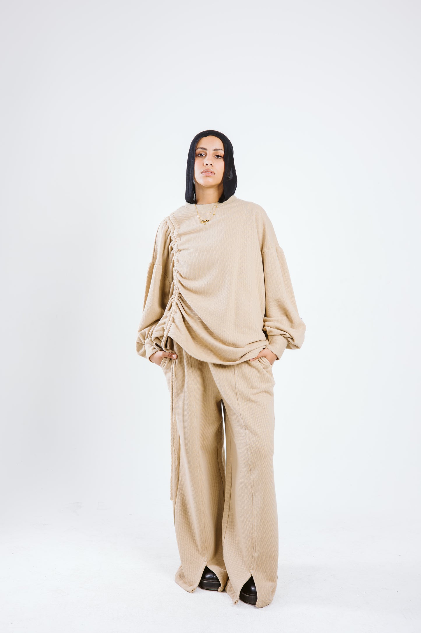 Comfy Curved Set - Dark Beige