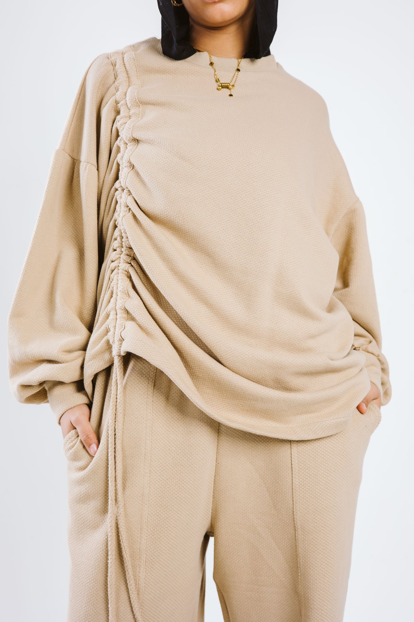 Comfy Curved Set - Dark Beige