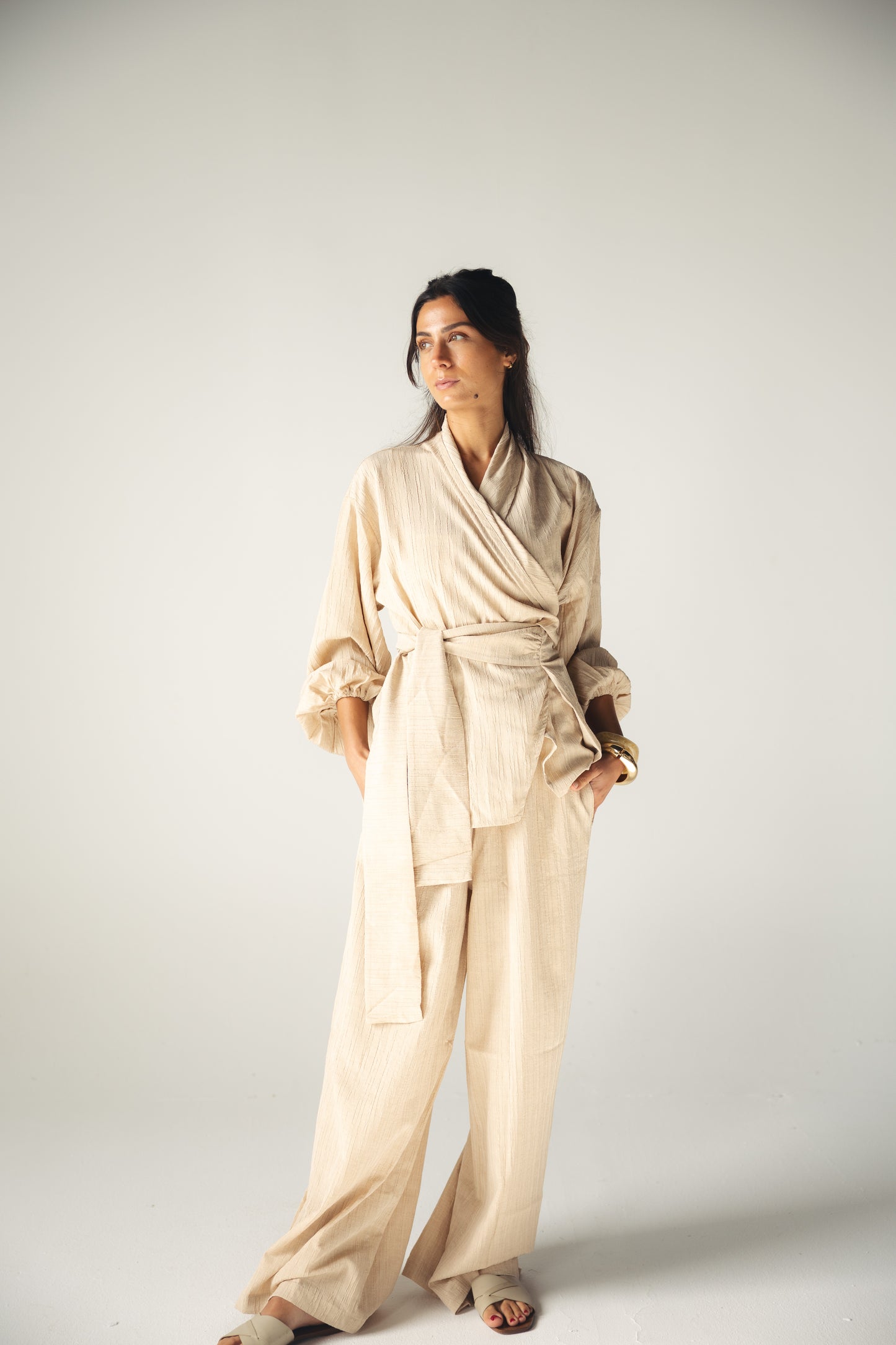 Crinkle Set -BEIGE