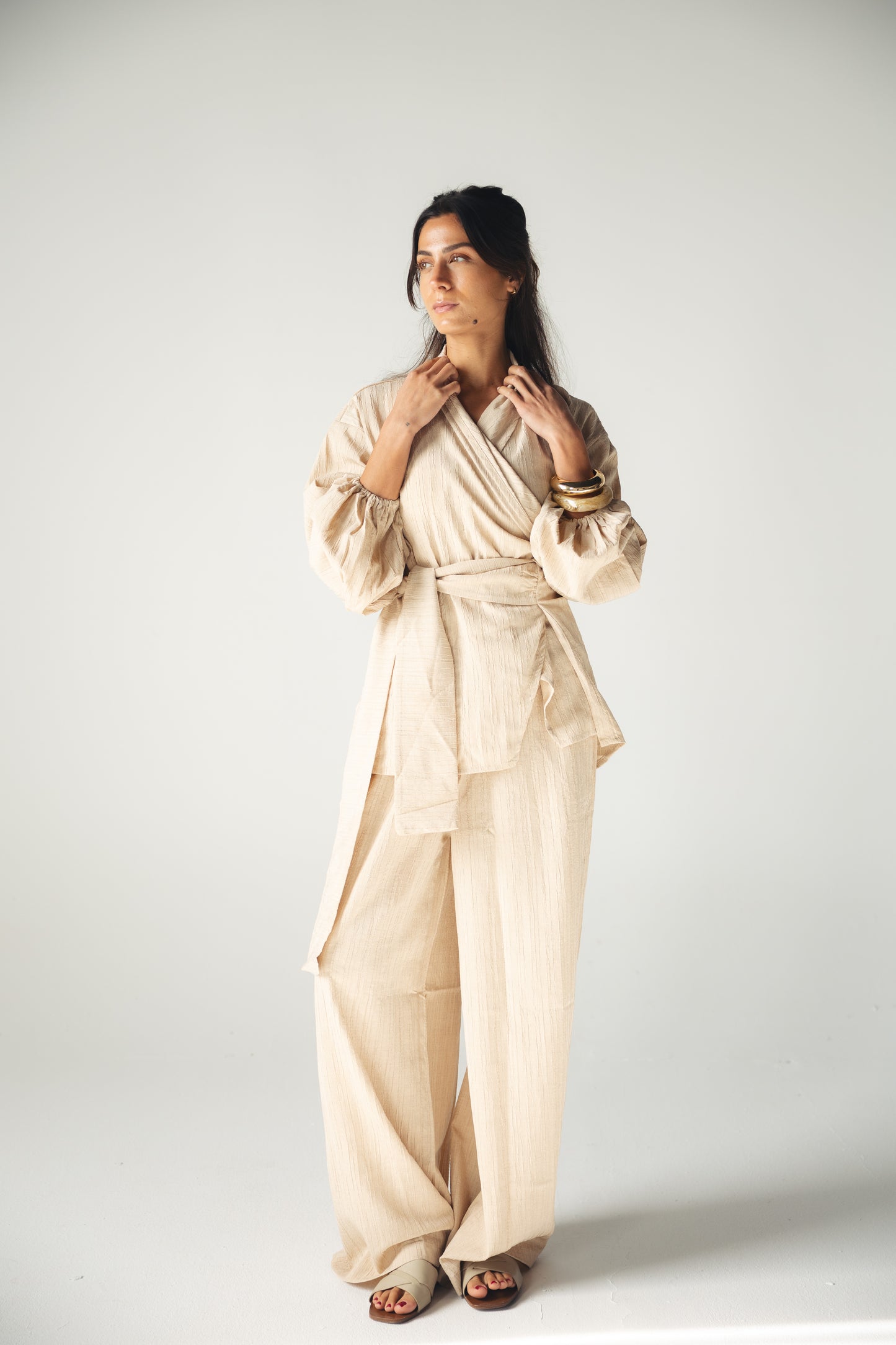 Crinkle Set -BEIGE